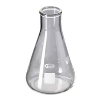 Erlenmeyer Flask/Conical Flask, Narrow Neck, 2000mL, Top 50mm, Bottom 166mm x 280(H) mm, 4.0mm Wall, Heavy Duty, Boro Glass, Ea Each