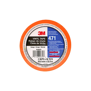 3M Vinyl Film Tape, Scotch 471, 50mm x 33m, Heavy Duty, Yellow, Each Each