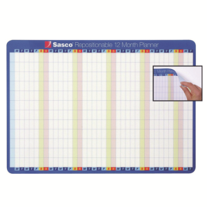 SASCO REPOSITIONABLE 12 MONTH PLANNER A2 Each