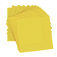 Livingstone Dinner Napkins 40cm, 2-Ply, Yellow, 40 Pieces/Pack