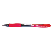 PILOT PENS SUPER GRIP BPGP-10 MEDIUM RED 12/BOX Box