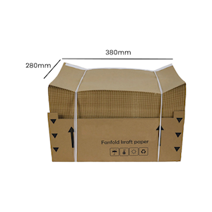 Fanfold Kraft Paper, Sheet: 280 x 380mm, GRS: 50g, Overall Length: 550m, Biodegradable, 2,000 Sheets/Box Box