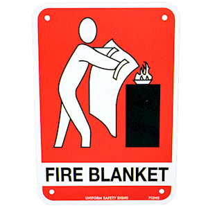 Livingstone Printed Sign 'Fire Blanket', 150 x 215 mm, Recyclable Polypropylene, Each Each