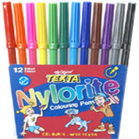 TextA Nylorite Coloured Marker, Bullet Point, Assorted Colours, 12/Box Pack