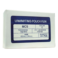 LAMINATING POUCHES 67X95MM 150 MIC. 100/BOX Box