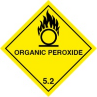 STICKERS, "ORGANIC PEROXIDE 5.2" 20X20MM, 250/ROLL Roll