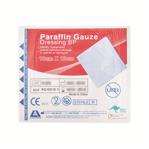 Out of Date, Discounted, Paraffin Gauze Swab Dressings, 10x10 cm, Sterile Single Pack, 10/Box Original Condition, Whilst Stock Last Box