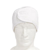 Sofeel Headbands, Cotton Terry Towel, Reusable, White, Adjustable Easy Fastening, 10x67cm, Each Each