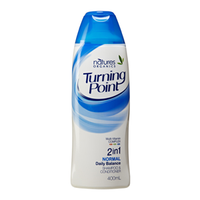 Natures Organics Turning Point 2 in 1 Shampoo and Conditioner, Normal Daily Balance, 400ml, 4 Bottles/Carton Carton
