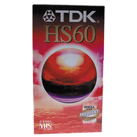 VIDEO TAPES TDK 60 MINUTE E60HS VHS EACH Each