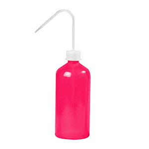 Vitlab Wash bottle, 500mL, LDPE, Red, Each