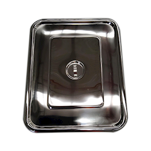 Livingstone Instrument Tray, with Cover, 38.1 x 30.5 x 5.1 cm, 15 x 12 x 2 in, 0.5mm Thickness, Grade 202, Each Each
