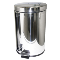 Pedal Step Bin, 20 Litres, Stainless Steel, Each Each