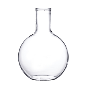 Isolab Flat-Bottom Spherical/Boiling Flask, 1000ml, 131mm Diameter, Borosilicate Glass, Clear, European, Each Each