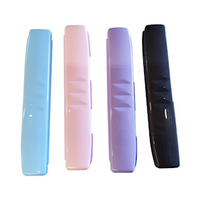 3P Recyclable Plastic Toothbrush Holder, Hinged, 14/Pack Pack