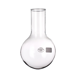 Flask, Round Bottom, 6000ml, Narrow Neck, with Rim, Borosilicate Glass, Simax, Each Each