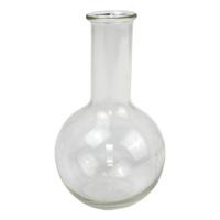 Rasotherm Flat-Bottom Spherical/Boiling Flask, 100ml, Narrow Neck, Medium, Borosilicate Glass, Clear, European, Each