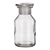 Simax Laboratory Reagent Bottle, 1000ml, Wide Neck, with Glass Stopper, 60/46 Socket Joint, Clear, Borosilicate Glass, Each Each