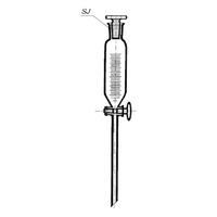 Simax Separating Funnel, Cylindrical, Graduated, with 19/26 Socket Joint Stopper, 50mL, Borosilicate Glass, European, Each Each