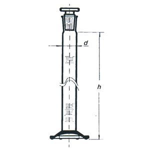 Cylinder Hexagonal Glass Graduated 5ml Socket Joint 10/19 (A) Each