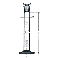 Cylinder Hexagonal Glass Graduated 100ml. Socket Joint 24/29(B) Each