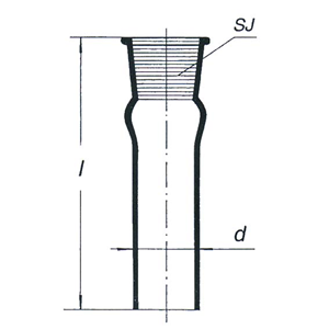 Joint Glass Socket Standard Socket Joint 14/23 Diameter 13mm length 120mm European Each