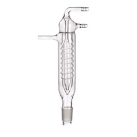 Simax Condenser, Spiral Acc. Friedrichs, with Side Hose Connection, Socket Joint 14/23, 44 x 200(L) mm, Borosilicate Glass, Each Each
