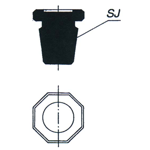 Stopper Glass Octagon Socket Joint 29/32 European Each
