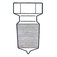 Stopper Glass Octagonal Hollow Socket Joint 7/16 European Each