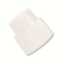 Stopper, Closed Bottom, for 16mm Tubes, White Recyclable Plastic, 1000/Bag Bag