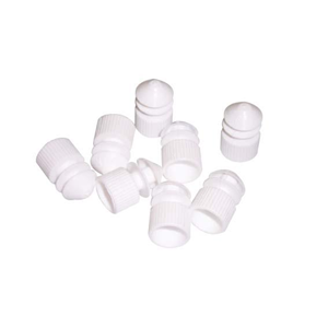 Caps, with Tongue, 12, Tubes, Recyclable Polyethylene, White, 1000/Bag Bag