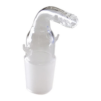 Monash Adapter with Bended Tube, Cone 29/32, 10mm Tube, Borosilicate Glass, Each Each