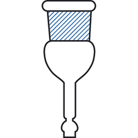 Monash Adapter, Standard, with 10mm Straight Hose Connector, Socket Joint 14/23, Borosilicate Glass, Each Each