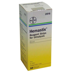 Hemastix Reagent Strips for Urinalysis, 50 Strips/Pack (2816) Pack