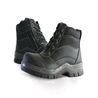 Bata Naturals Zippy Zip Side Safety Boot Black Pair