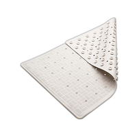 Compass Bath Mat, Large, 40cm Width x 70cm Length, White, Rubber, Each Each
