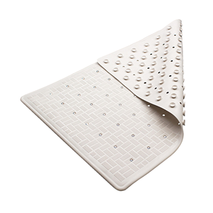 Compass Bath Mat, Small, 34cm Width x 52cm Length, White, Rubber, Each Each