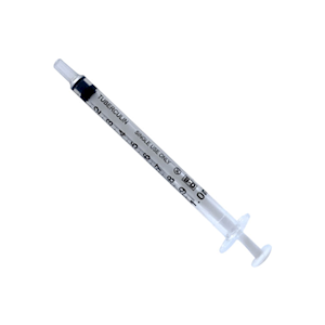 BD Syringe, 1ml, Luer Slip, White Plunger, Tuberculin, Sterile, 100/Box Expiry June 2026 (Expiry: 31/07/2026)