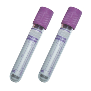 Livingstone Blood Collection Plastic Tube with K2 EDTA, 13 x 75mm, 4mL, Lavender Plastic Shielded Closure, Loose