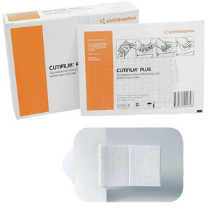 Cutifilm Plus Transparent Island Film Dressing, 8 x 10cm, Sterile, 25/Box Box