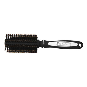 Sofeel Anti Slip Hair Brush, 2.5cm, 100pct Boar Bristle, 16 Hole Radial, Black, Each