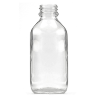 Glass Bottle Only, 100mL, Round, Narrow Top, Clear, 56 Pieces/Box (Compatible Cap: BC2481, Sold Separately) Box