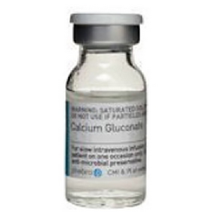 Calcium Gluconate Injectable, 2.2mmol Calcium in 10ml Vial, 10 Vials/Box Box