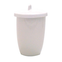 Crucible, 30ml, 40 Diameter x 46 Height mm with Lid and Perforated Disk, Porcelain, Each Each
