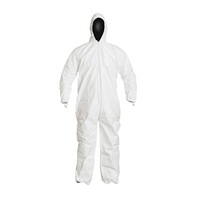 DuPont Tyvek® IsoClean® Coveralls, Sterile, Extra Large, White, 25 Pieces/Carton Carton