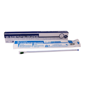 Livingstone All Silicone Foley Balloon Catheter, 2-Way, 6FG, Light Green Colour, 3ml, 32cm, 10/Box Box