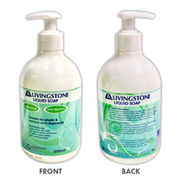 Livingstone Antibacterial Liquid Hand Wash Soap, with Aloe Vera Moisturiser, 500ml with Pump, Each Each