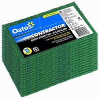 Contractor Oates Green Scour Pad - Nylon Blend, 230mm x 150mm, 15pcs/pack Pack