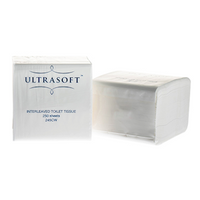 Ultrasoft Interleaved Toilet Tissue, 2-Ply, FSC, 250 Sheets/Pack, 36 Packs/Carton Carton