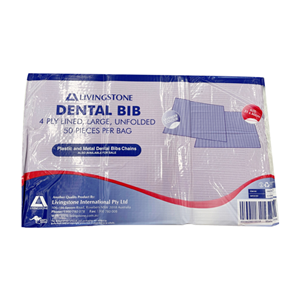 Livingstone Dental Bib or Head Pad, Unfolded, 4-ply Lined, 31 x 50cm, Large, Lavender, 50/Pack, 500/Carton Carton